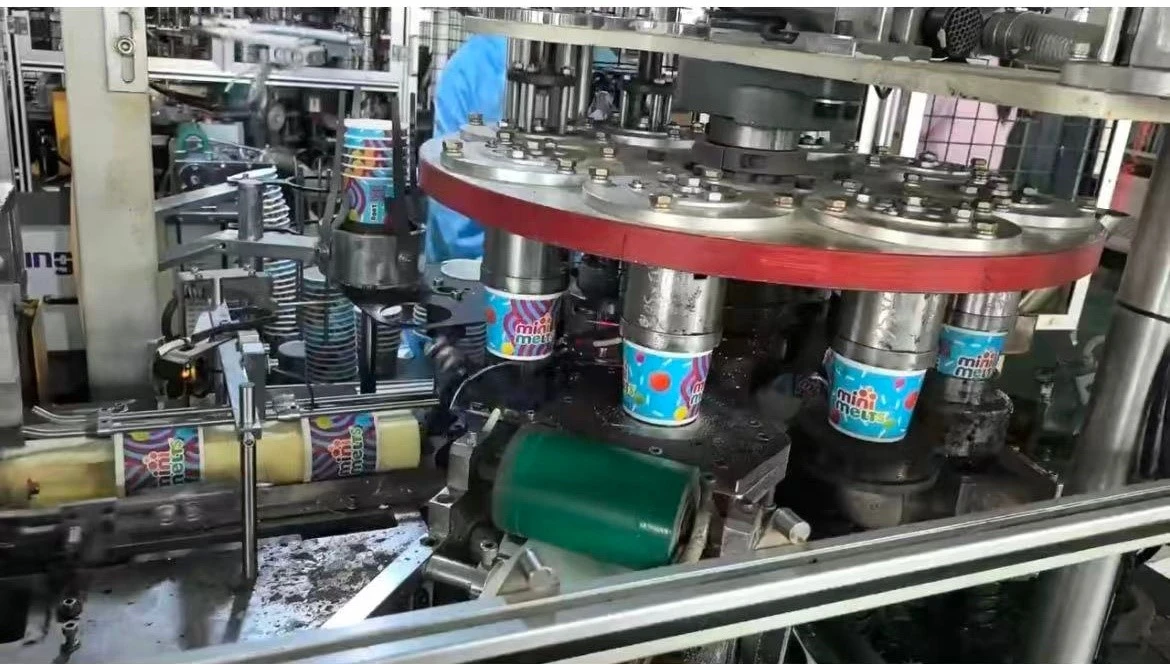 forming into cup forming into cup