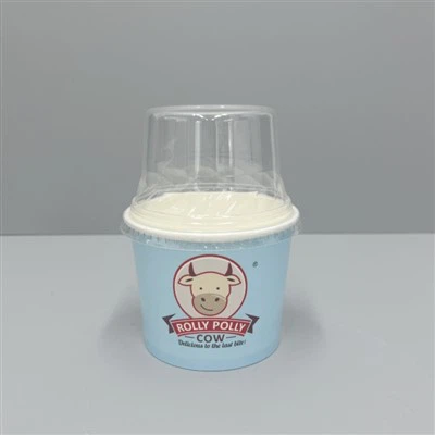 12 oz iskrempapirkar med plastlokk for isbarer